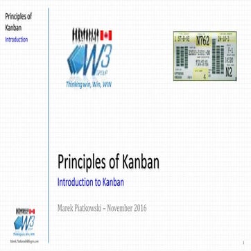 Principles of Kanban - November 2016