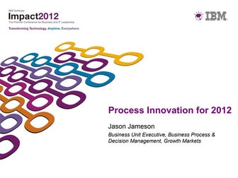 Process Innovation for 2012