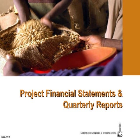 project financial statements and quarterly reporting