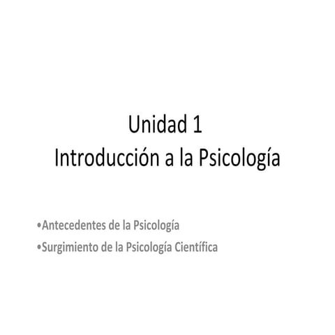 Historia De La Psicologia