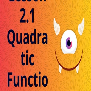 First Quarter: Quadratic Functions Notes.pptx