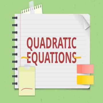 Quadratic Equation intro (Grade 9 - Lesson 1).pptx