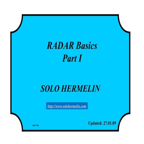 1 radar basic -part i 1