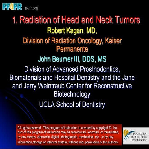 1.radiation of h&n tumors | PDF