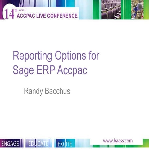 1 reporting options for sage erp accpac