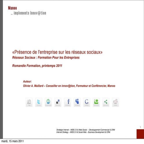 ReSo pour les entreprises - Manoo