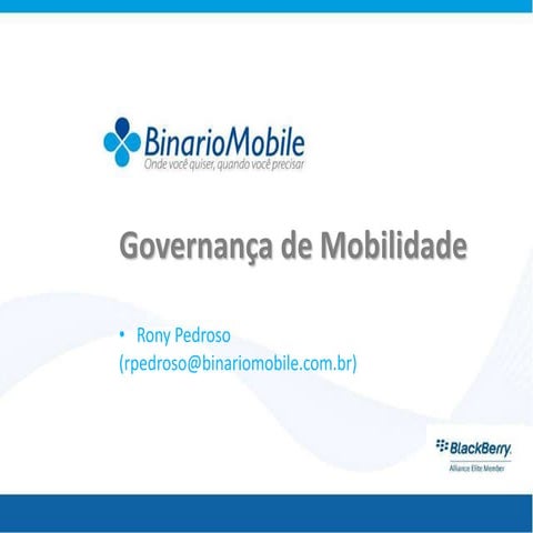Governança de Mobilidade - BinarioMobile