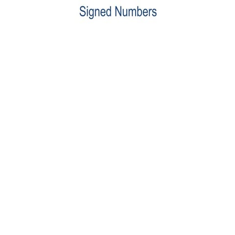 1 s1 signed numbers