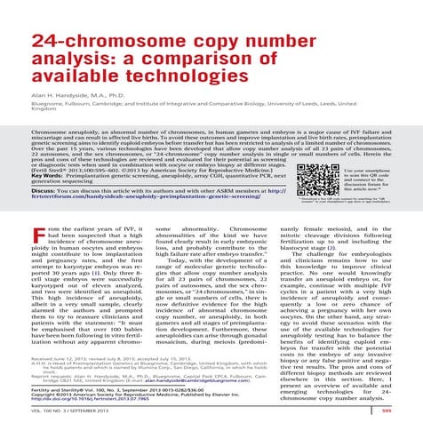 Introduction: Preimplantation genetic screening is alive and very well. Meldr...