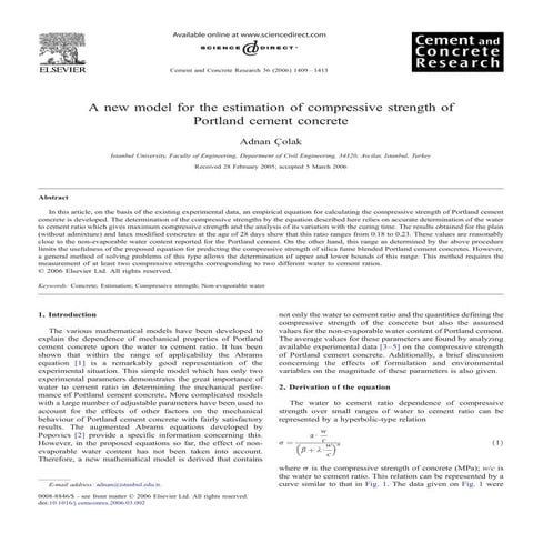 5 compressive strength of cement | PDF