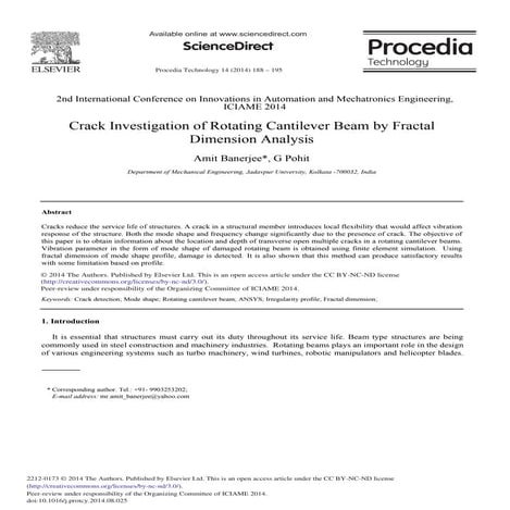 CRITICAL SPEED AND NATURAL FREQUENCY ANALYSIS OF CRACKED ROTOR SHAFT | PDF