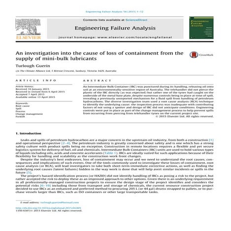 Incident managemnt & root cause analysis in food safety | PDF