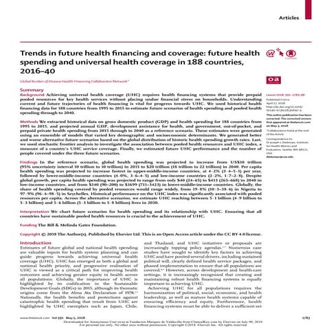 Understanding the concept of Universal Health Coverage | PDF