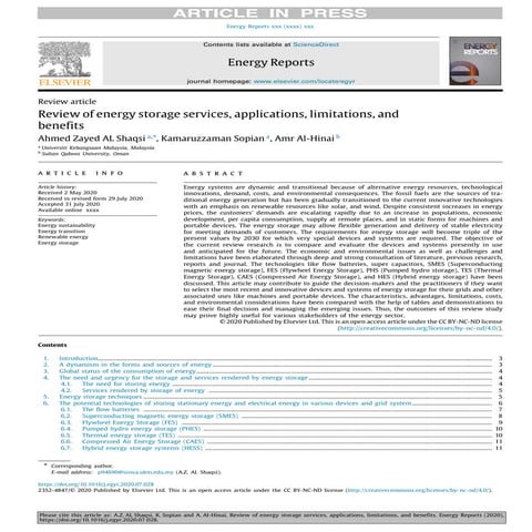 Energy storage systems | PDF