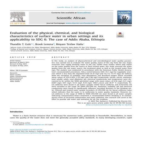 The Analysis of Wastewater Treatment System Efficiencies in Kenya: A ...