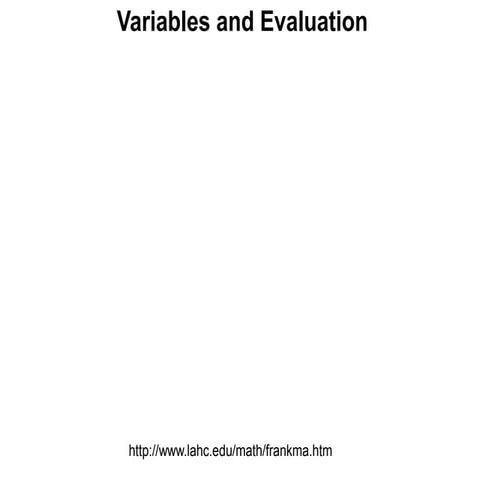 1 s5 variables and evaluation