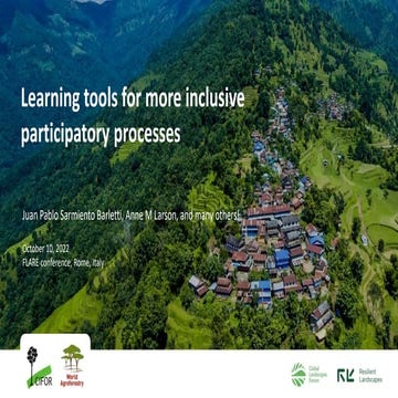 Learning tools for more inclusive participatory processes 