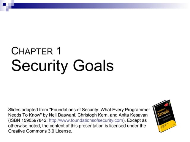 1   security goals