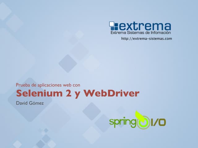 Prueba De Aplicaciones Web con Selenium 2 y WebDriver