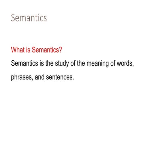 Course of semantics taught in ENS BM ENJOY