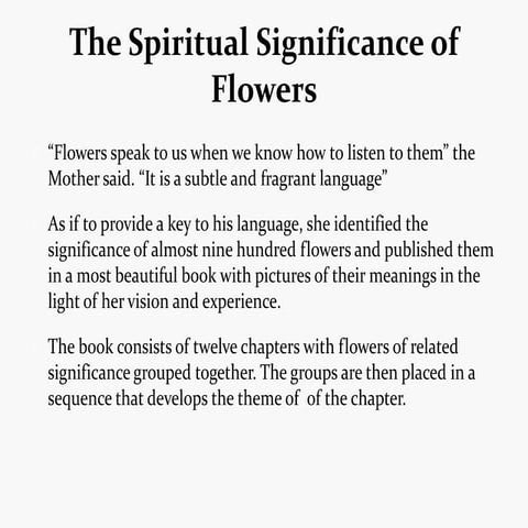Spiritual significance of flowers
