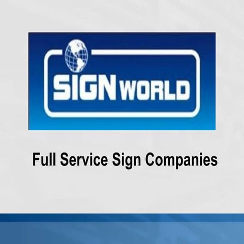 Ken Kindt Signworld - Sign Industry | PPTX