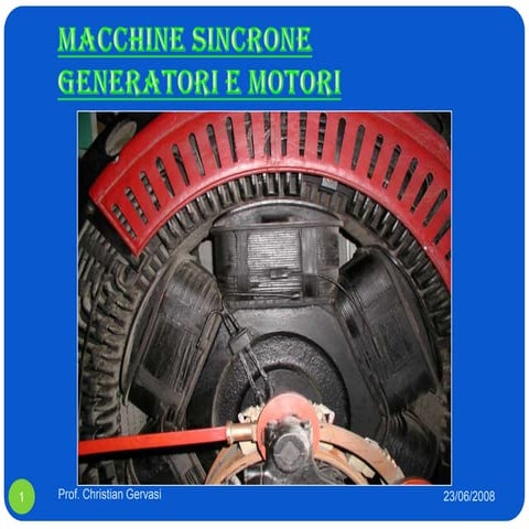 1 sincrono-principio di fuzionamento e struttura degli alternatori