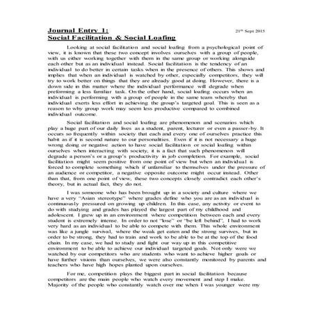 1  social facilitation