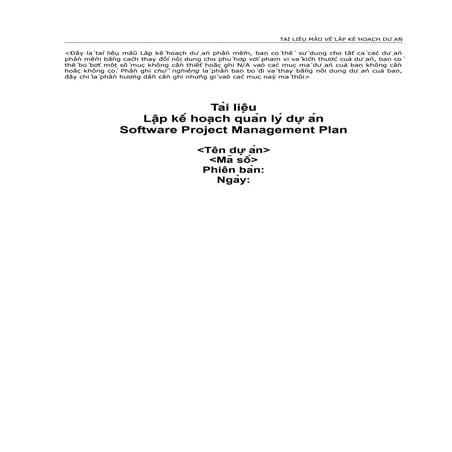 1. software project management plan | DOC