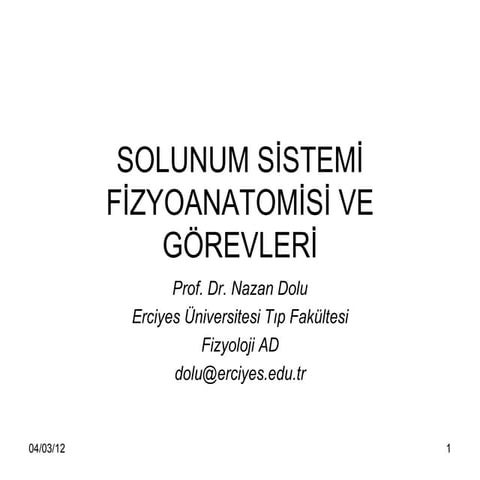 solunum sistemi fizyoanatomisi (fazlası için www.tipfakultesi.org )