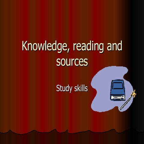 1 Sources For Reading