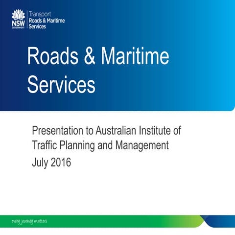 "KEYNOTE PRESENTATION  Easing Sydney’s Congestion – developing a road network...