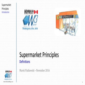 Lean Supermarekt principles - November 2016