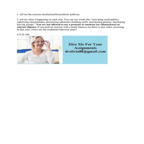 1- tell me the enzyme mechanism-biosynthetic pathway 2- tell me what i.pdf