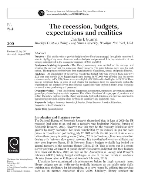 1.the recession,