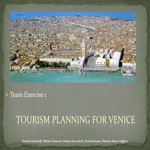 1. Tourism planning for Venice