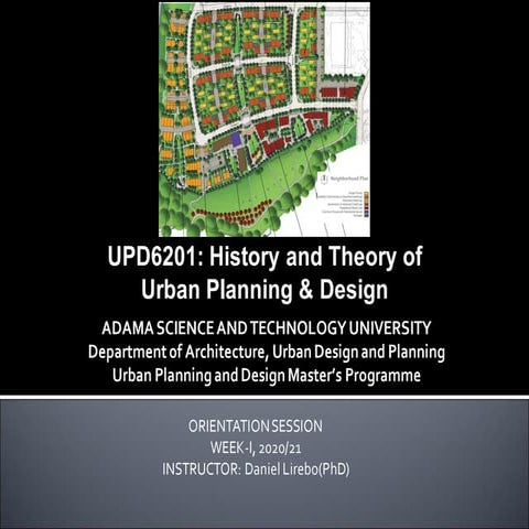 Comprehensive Orientation for Urban Planning and Design Master’s Course ...