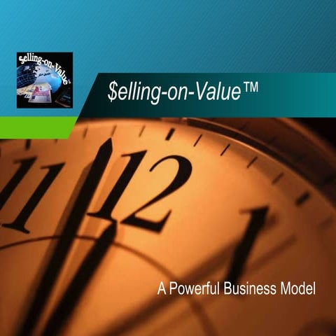 Value Based Selling™  business model - Intro