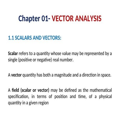 1- Vector Analysisssssssssssssssssssssssssss