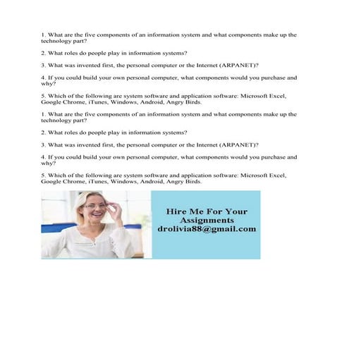 1- What are the five components of an information system an.docx