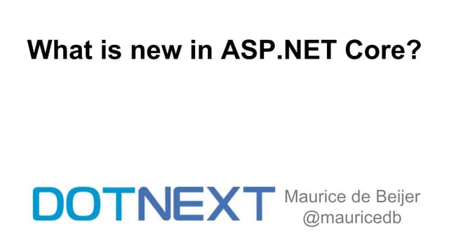 What is new in ASP.NET Core