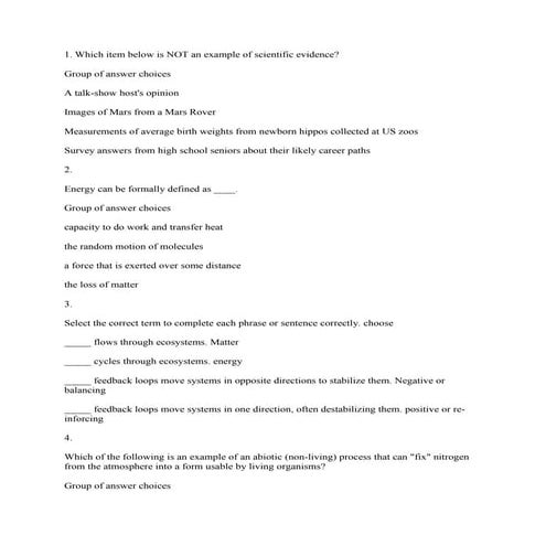 1- Which item below is NOT an example of scientific evidence- Group of.pdf