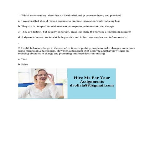 1- Which statement best describes an ideal relationship between theory.pdf