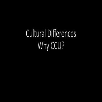 Cultural Differences in Cross Cultural Understanding