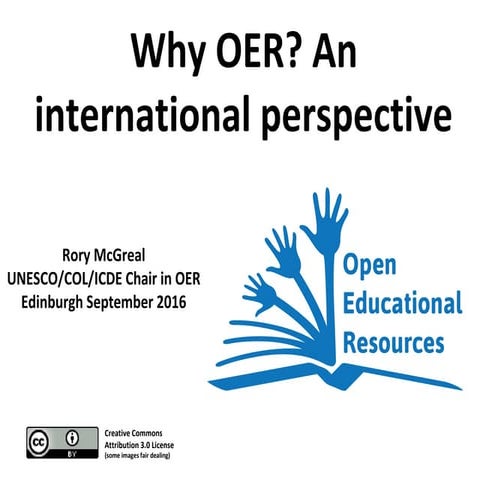 Why OER: an international perspective 