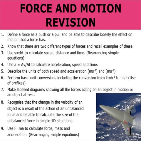 1 - Revision of Y11 Mechanics