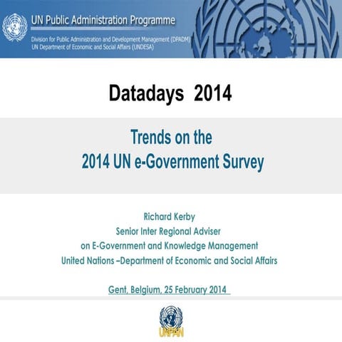 Richard Kerby.Trends from the UN 2014 e-Government Survey - Data Days