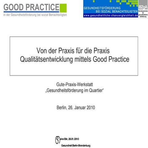 Werkstatt Quartier - Good Practice