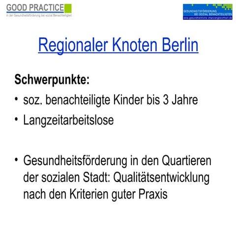 Werkstatt Quartier - Regionaler Knoten Berlin / Ziele