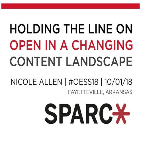 #OESS18 | Holding the Line on Open in an Evolving Course Content Landscape